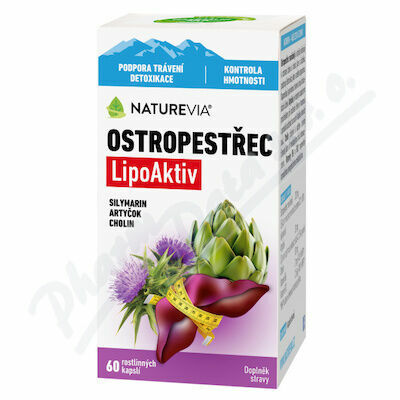 NatureVia Ostropestřec LipoAktiv cps.60 porovnat ceny
