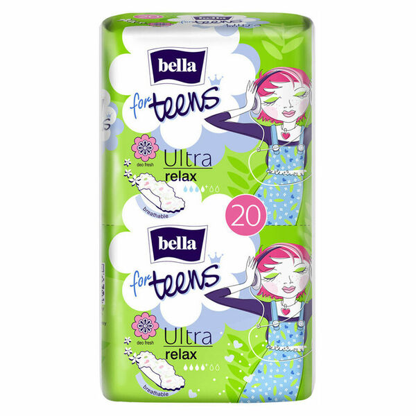 BELLA For Teens Ultra Relax Hygienické vložky křidélky 20 ks porovnat ceny