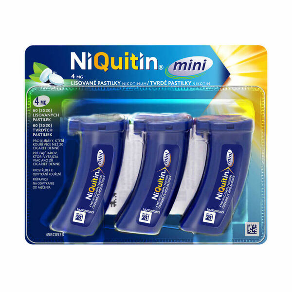NIQUITIN Mini pastilky rozpustné v ústech 4 mg 60 kusů porovnat ceny