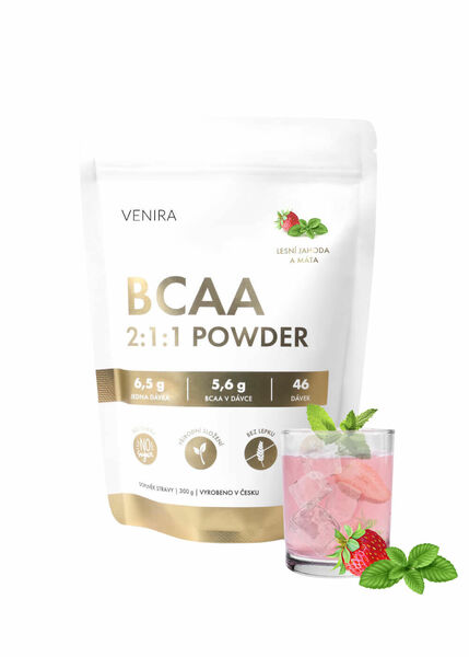 Venira BCAA 2:1:1, jahoda a máta 300 g porovnat ceny
