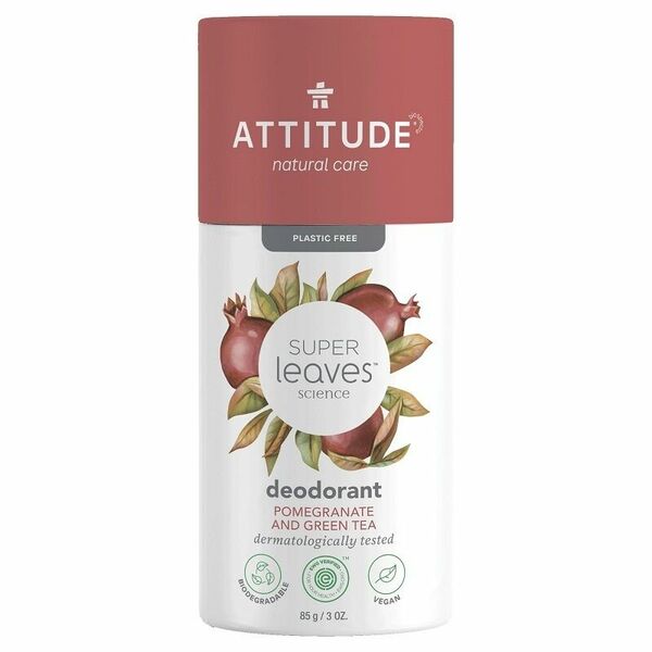 ATTITUDE Super leaves Přírodní tuhý deodorant – granátové jablko a zelený čaj 85g porovnat ceny