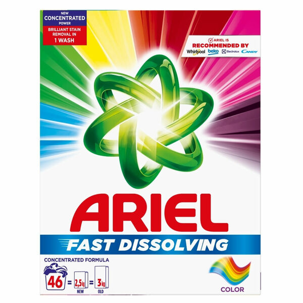 ARIEL Color Prací prášek 46 praní 2,53 kg porovnat ceny