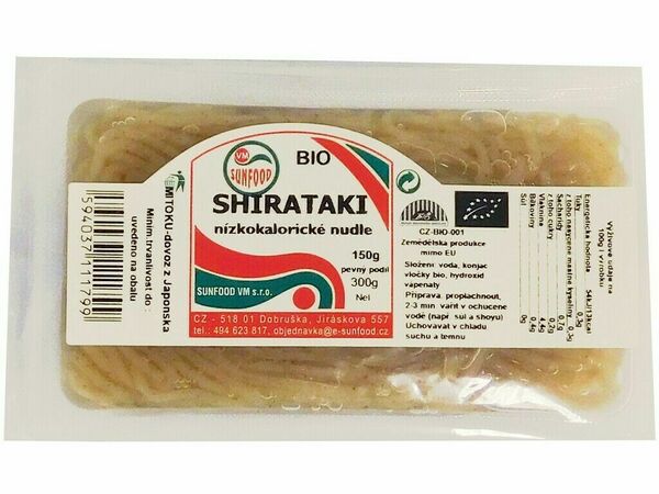 Sunfood Bio Shirataki nízkokalorické nudle 300g porovnat ceny