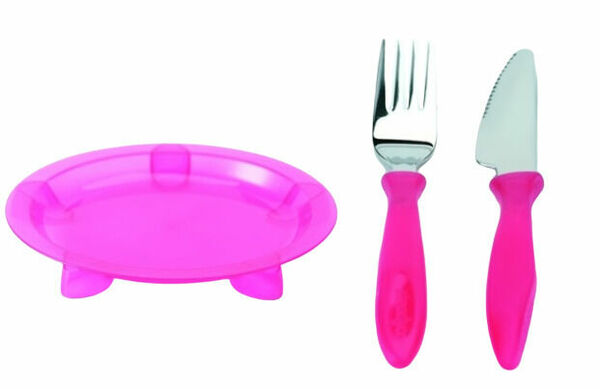 Steadyco talíř mělký + příbor Steady Pink porovnat ceny