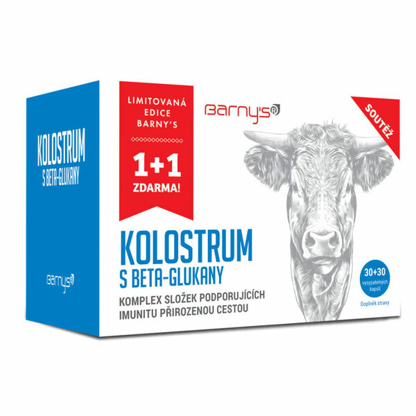 BARNY´S Kolostrum s betaglukany limitovaná edice 60 kapslí porovnat ceny
