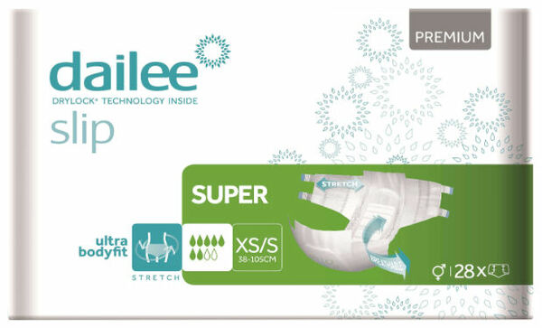 Dailee Zalepovací kalhotky Slip Premium Super XS/S 28ks porovnat ceny