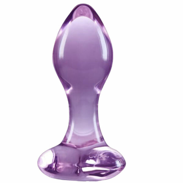 NS Novelties Skleněný analní kolík Crystal Heart, fialový porovnat ceny