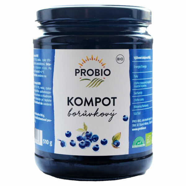 PROBIO Kompot borůvkový BIO 510 g porovnat ceny