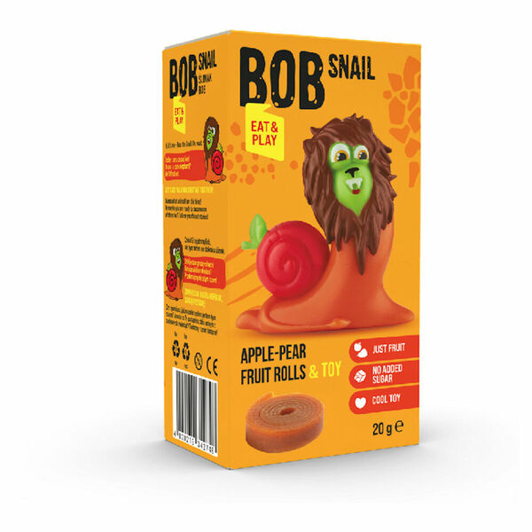 ŠNEK BOB jablečno-hruškové rolky s hračkou 20 g porovnat ceny