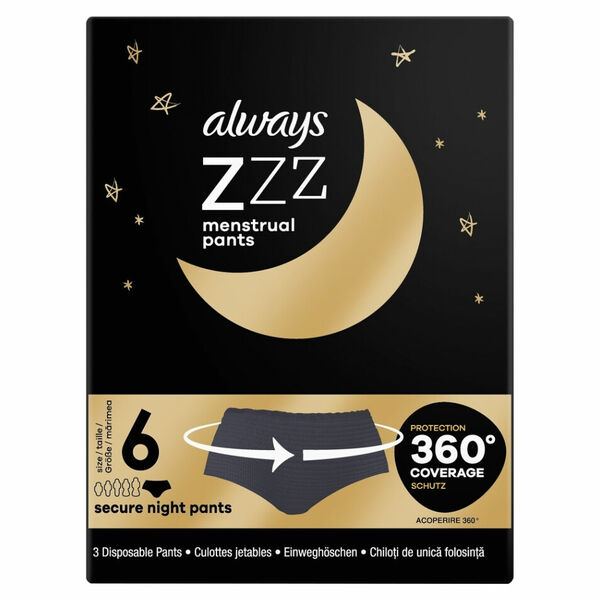 ALWAYS ZZZ Noční jednorázové menstruační kalhotky 3 ks porovnání ceny