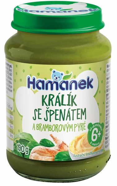 Hamánek Králík se špenátem a bramborem 190g porovnat ceny