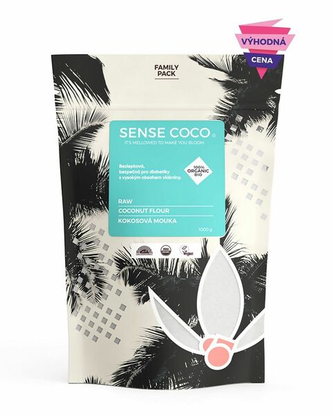 Sense Coco Raw Bio kokosová mouka 1000g porovnat ceny