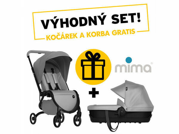 Mima Zigi kočárek + korbička Argento porovnat ceny