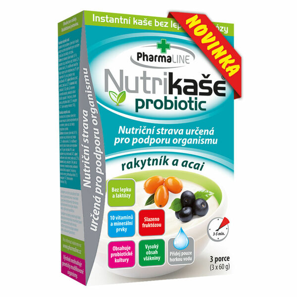 PHARMALINE Nutrikaše probiotic Rakytník a acai 3 x 60g porovnat ceny