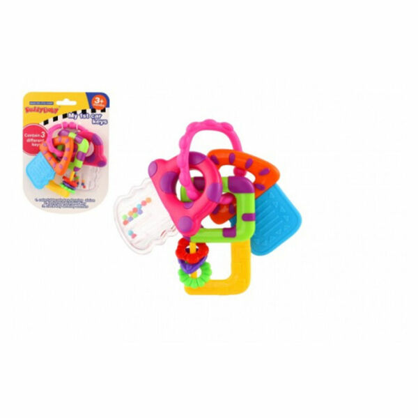 TEDDIES Chrastítko/Kousátko klíče plast na kartě 10 x 12 cm porovnat ceny