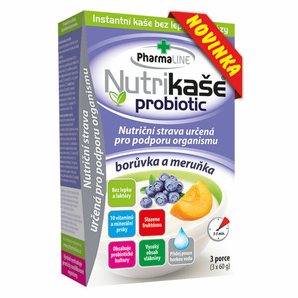 PHARMALINE Nutrikaše probiotic Meruňka a borůvka 3 x 60g porovnat ceny