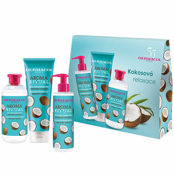 DERMACOL  Dárkový balíček Aroma Ritual - Kokosová péče 250 ml + 250 ml + 500 ml porovnat ceny