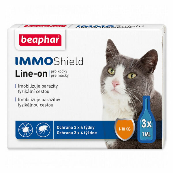 BEAPHAR Line-on Immo Shield kočka 1 ml 3 pipety porovnat ceny