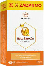 Aporosa Beta karoten 25 000 I.U. 45+15ks porovnat ceny