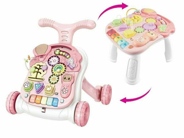 Petite&Mars Chodítko a Stolek hrací 2v1 Activity Pink porovnat ceny