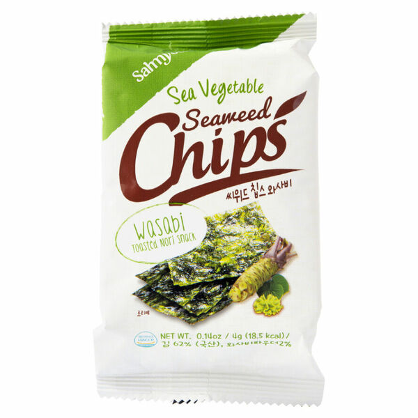 SAHMYOOK Mořské řasy snack pražené nori s příchutí wasabi 4 g porovnat ceny