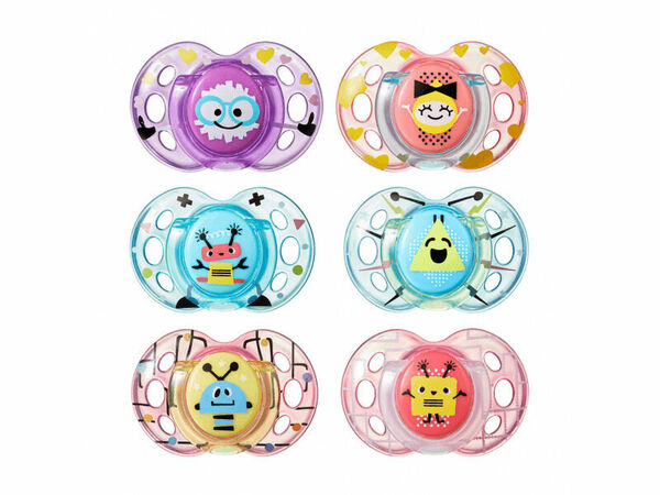 Tommee Tippee Šidítko C2N silikon Fun 6-18m 2ks porovnat ceny