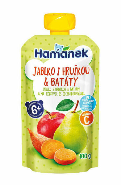 Hamánek Kapsička Jablko, hruška, batáty 100g porovnat ceny