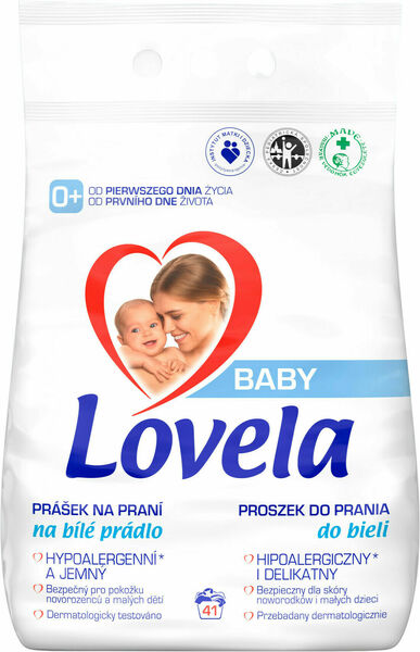 Lovela Baby Prášek na praní na bílé prádlo 41pracích dávek, 4.1 kg porovnat ceny
