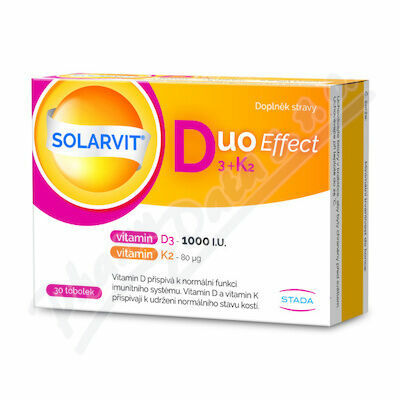 Solarvit Duo Effect D3+k2 Tobolek 30 porovnat ceny