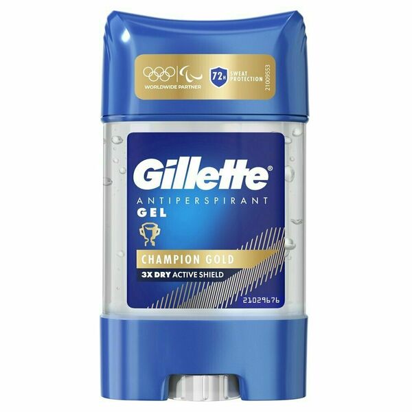GILLETTE Čirý gel champion gold antiperspirant a deodorant pro muže 70 ml porovnat ceny
