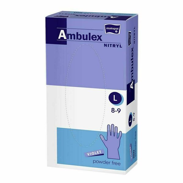 Ambulex Nitryl Rukavice Nepudrové Violet L 100ks porovnat ceny