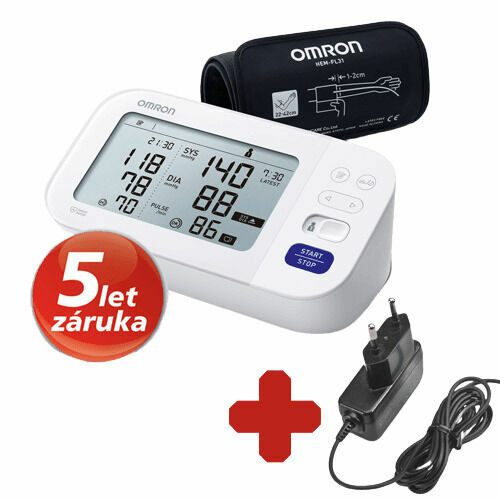 OMRON M6 Digitální tonometr Comfort s AFib + zdroj porovnat ceny