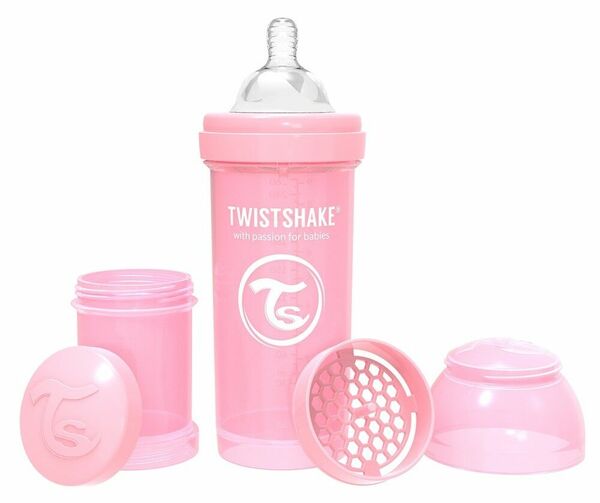 Twistshake  Kojenecká láhev Anti-Colic 260ml (dudl.M) Pastelově růžová porovnat ceny
