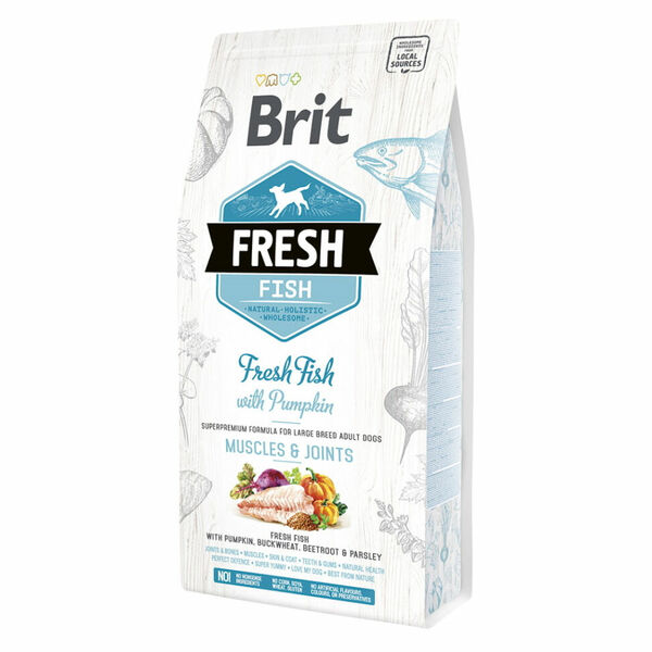 BRIT Fresh Fish with Pumpkin Adult Large Muscles & Joints granule pro psy 1 ks, Hmotnost balení: 2,5 kg porovnat ceny
