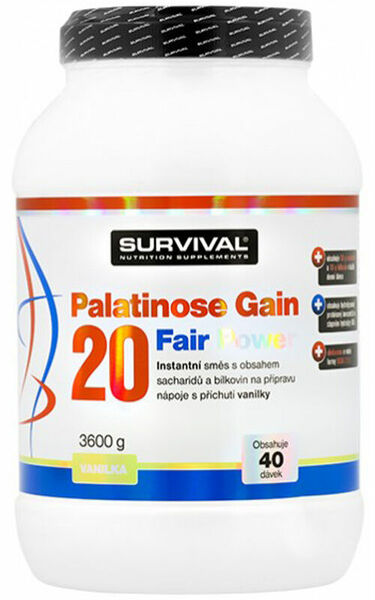 Survival Nutrition Palatinose Gain 20 Fair Power vanilka 3600g porovnat ceny