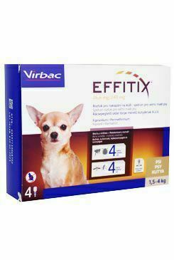 Effitix Pro Psy Spot-on Xs (1,5-4 Kg )4 Pipety porovnat ceny