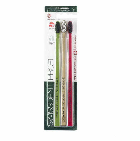 SWISSDENT Colours Zubní kartáček Soft-Medium Festive 3 ks porovnat ceny
