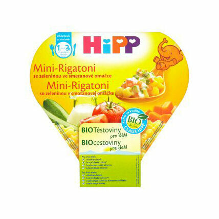 HiPP BIO DĚT.TĚST.Mini-Rigattoni se zeleninou ve smetanové omáčce 250g porovnat ceny