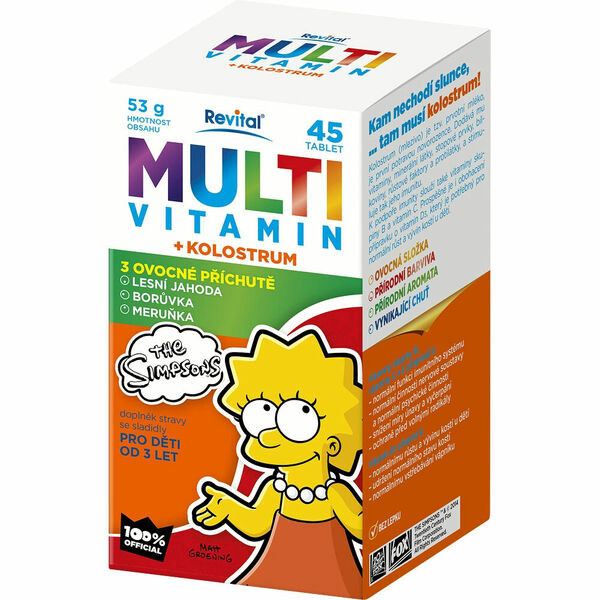 REVITAL The Simpsons Multivitamin + kolostrum 45 tablet porovnat ceny