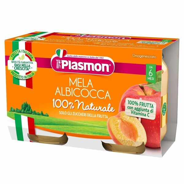 Plasmon Jablko a meruňka příkrm od ukončeného 6. měsíce 2x104 g porovnat ceny