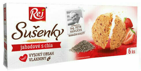 Rej  Sušenky grahamové jahodové s chia 120g porovnat ceny