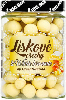 BIG BOY® Lískové ořechy v čokoládě White Brownie by@mamadomisha 300g porovnat ceny