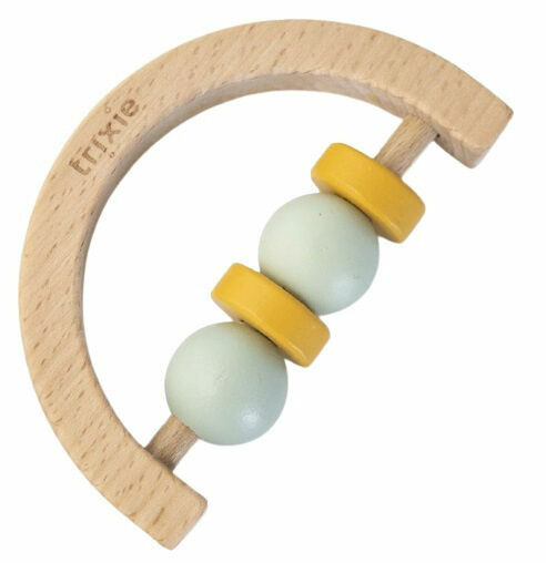 Trixie Chrastítko dřevěné půlkruh Mint Yellow porovnat ceny