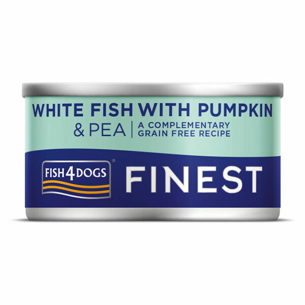 FISH4DOGS Konzerva pro psy Finest bílá ryba s dýní a hráškem 85 g porovnat ceny