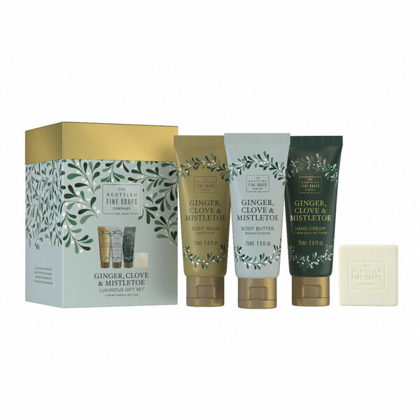 Scottish Fine Soaps Sada péče o tělo zázvor hřebíček a jmelí 4 ks porovnat ceny