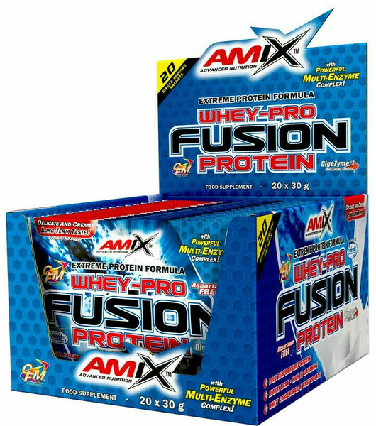 Amix Whey Pure Fusion Protein, Strawberry, 20x30g porovnat ceny