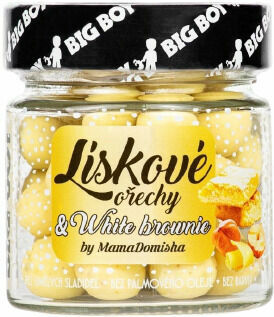 BIG BOY® Lískové ořechy v čokoládě White Brownie by@mamadomisha 120g porovnat ceny