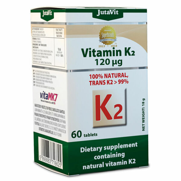 JUTAVIT Vitamín K2 přírodní 120 g 60 tablet porovnat ceny