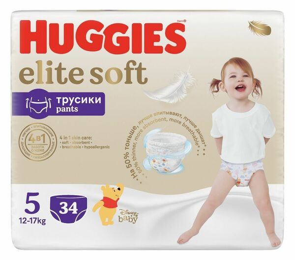 Huggies Elite Soft Pants 5 12–17 kg 34 ks porovnat ceny