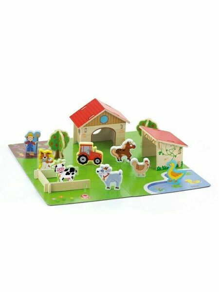 Viga Dětské dřevěné 3D puzzle Farma porovnat ceny